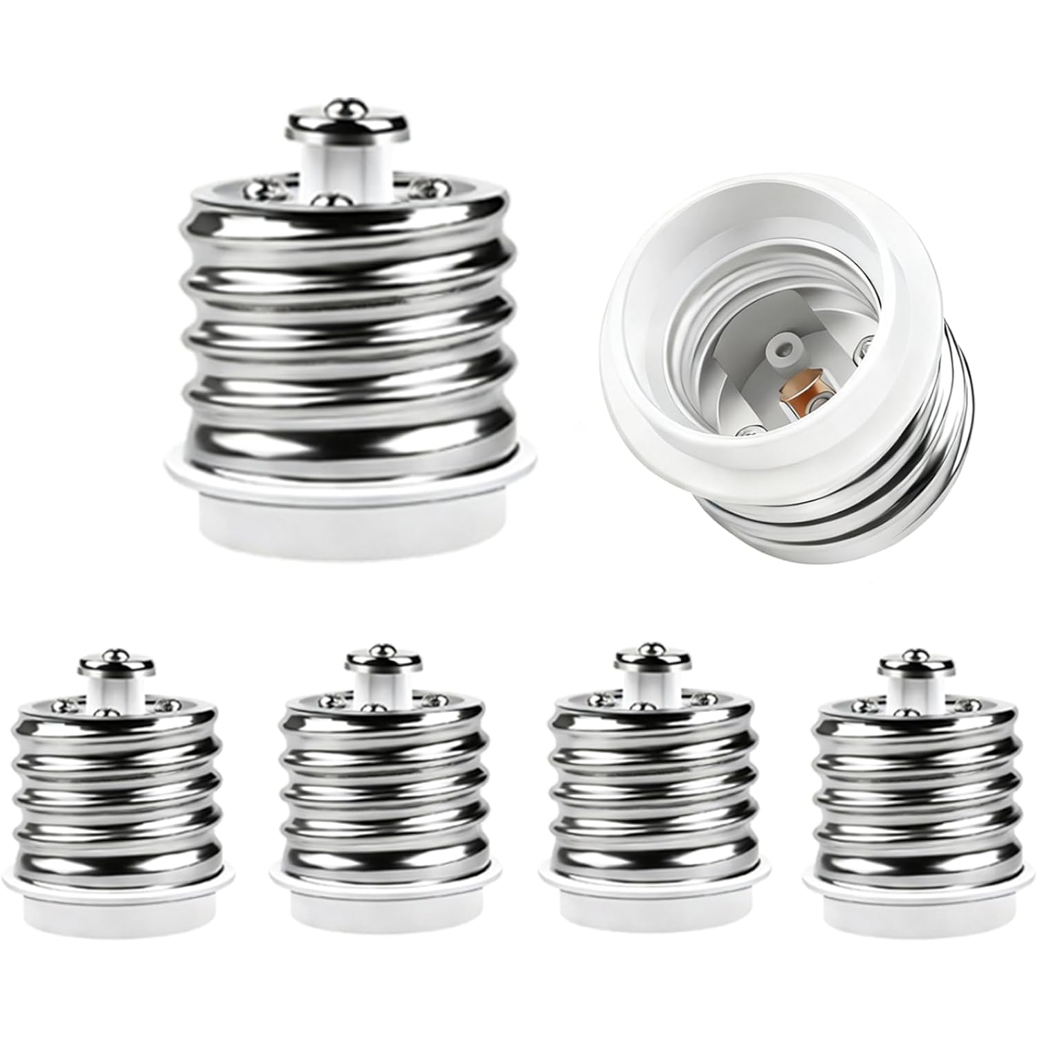 E39 to E26 Light Socket Adapter, Mogul to Standard Screw Base Reducer Converter