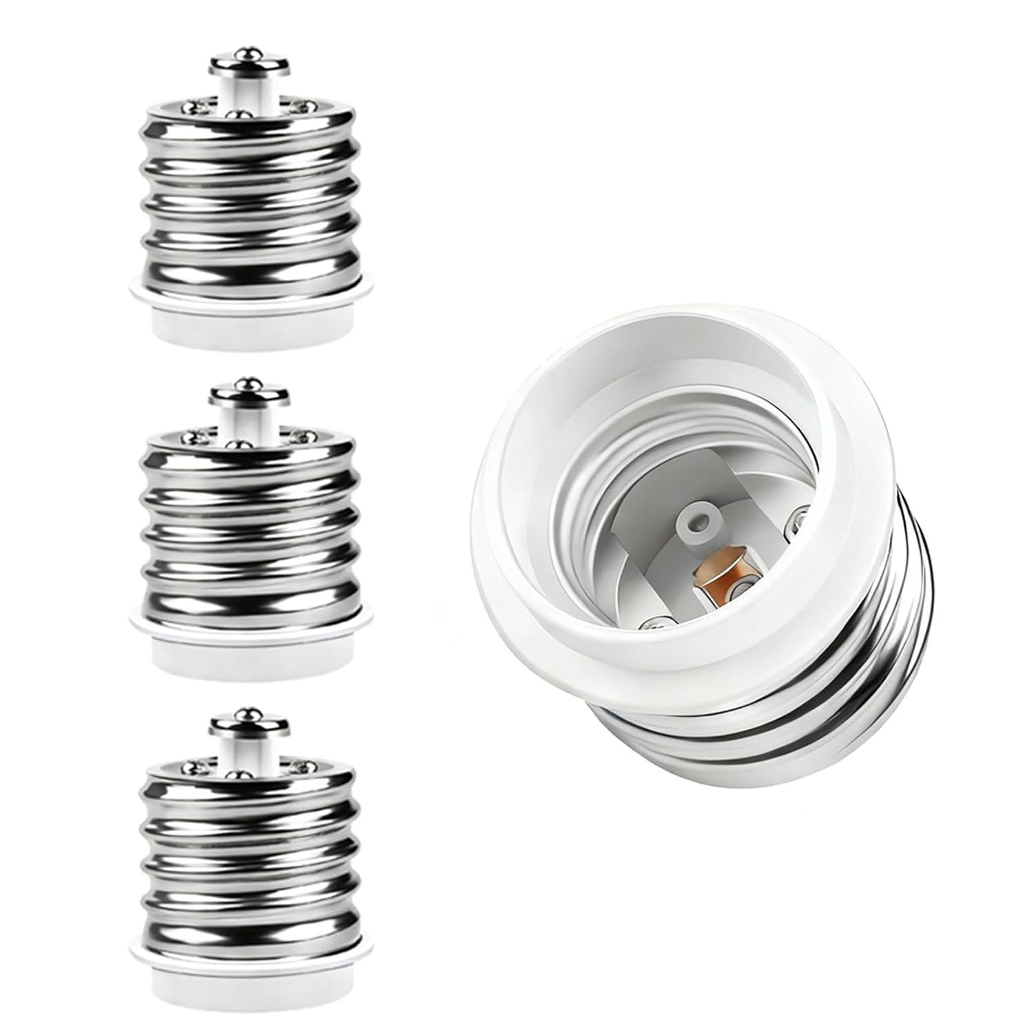 E39 to E26 Light Socket Adapter, Mogul to Standard Screw Base Reducer Converter