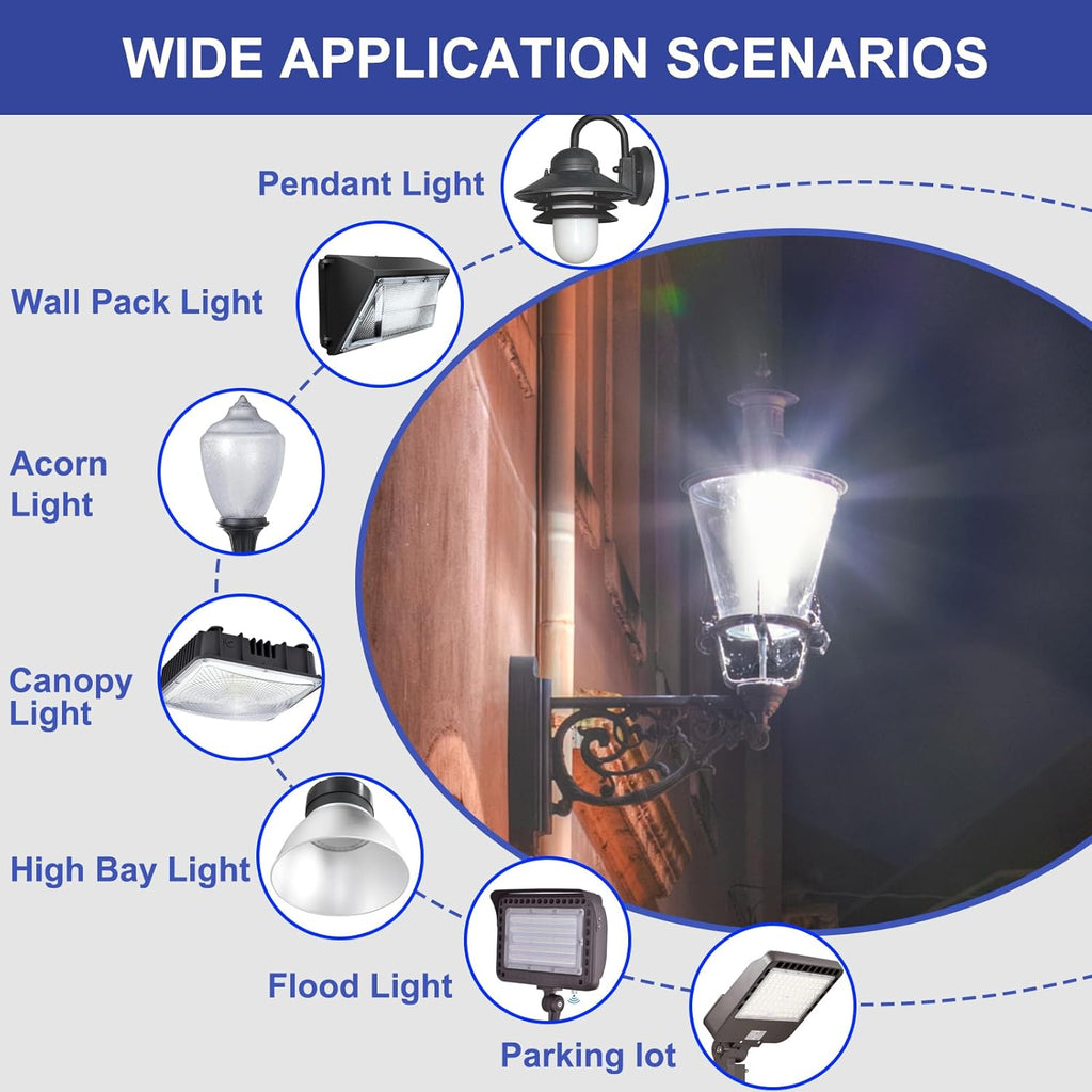 120W LED Corn Bulb, 14400 Lumens 5000K Daylight White, E26/E39 Base