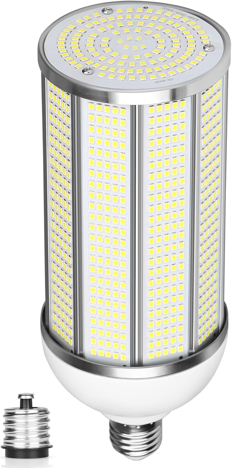 100W LED Corn Bulb, 12000 Lumens 6000K Daylight White, E26/E39 Base