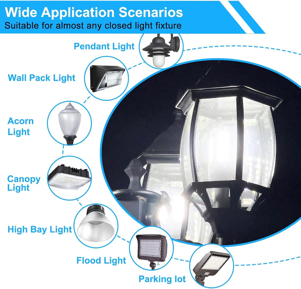 100W LED Corn Bulb, 5000K Daylight White, 12000 Lumens, E26/E39 Base