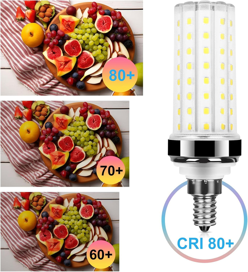 20W E12 LED Corn Light Bulb, 6000K Daylight White, 1000 Lumens