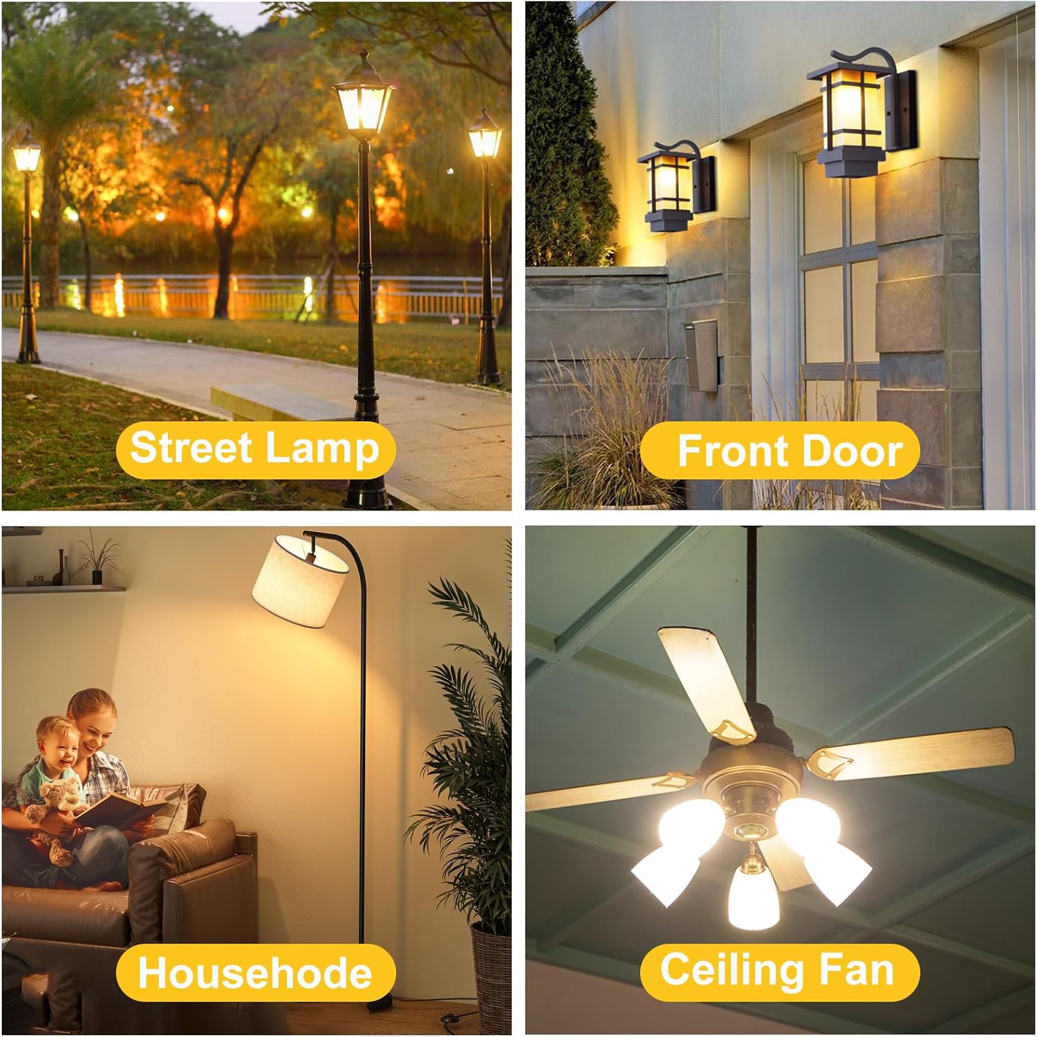 50W LED Corn Light Bulb 6000 Lumen Led Corn Bulb Super Bright 3000K Warm White E26/E27 Base LED Light Bulb for Home Garage Lighting Garage B