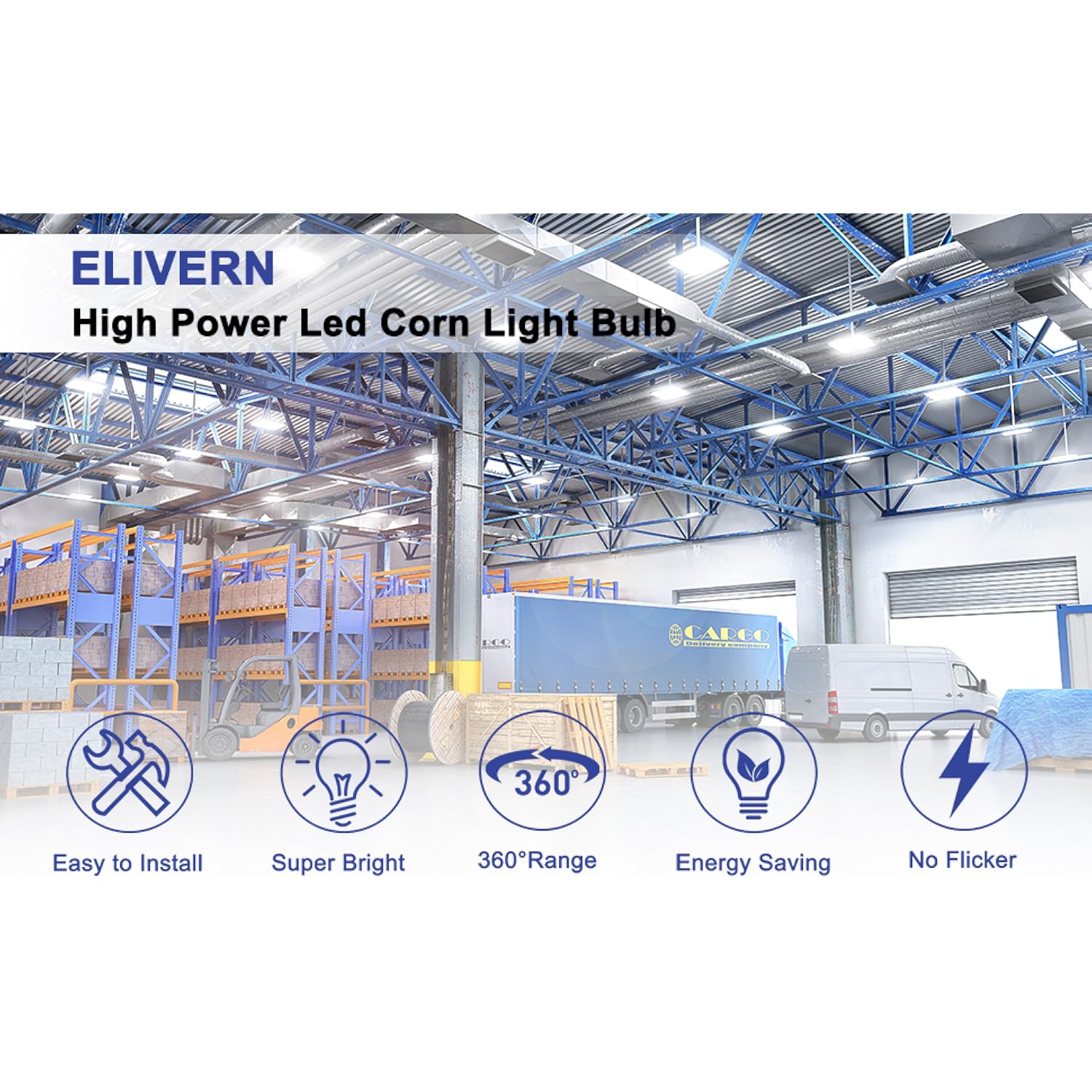 120W LED Corn Bulb, 14400 Lumens 5000K Daylight White, E26/E39 Base